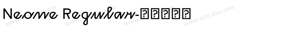 Neone Regular字体转换